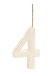 [5987] VELA ANIVERSÁRIO BRANCA Nº4